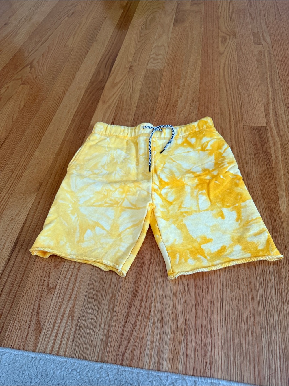 Yellow Tie-Dye boys Casual Shorts